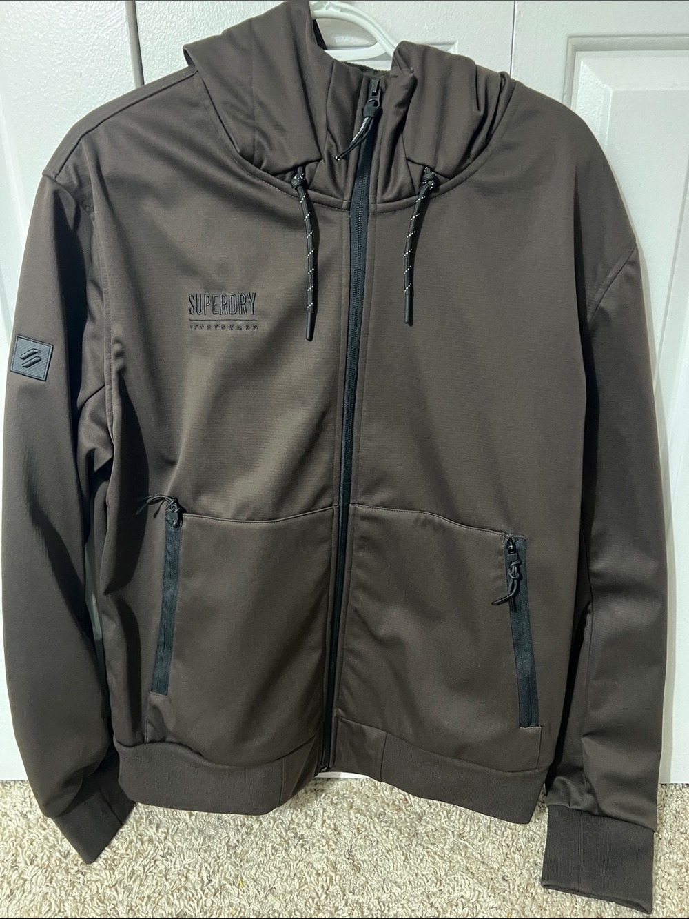 Superdry Men's Dark Brown Hooded Zip Jacket